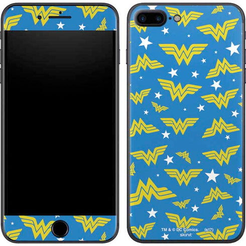 DC Comics Wonder Woman Logo Pattern iPhone 8 Plus Skin